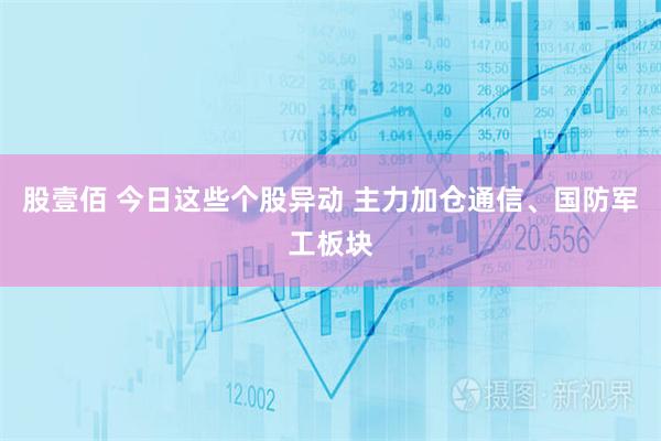 股壹佰 今日这些个股异动 主力加仓通信、国防军工板块